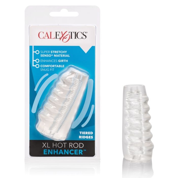 Hot Rod Enhancer Sleeve Clear Stretch Fit Textured Support Toy
