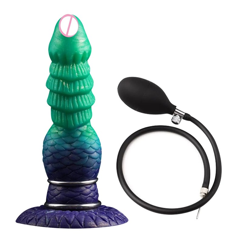 2025 Huge Inflatable Dildo Pump Anal Plug Realistic Penis Butt Plug Sex Toys