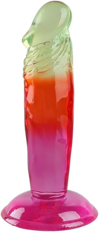 Realistic Dildo 6 Inch Clear Dildo with Suction Cup, Sex Toys for Hands-Free Pla