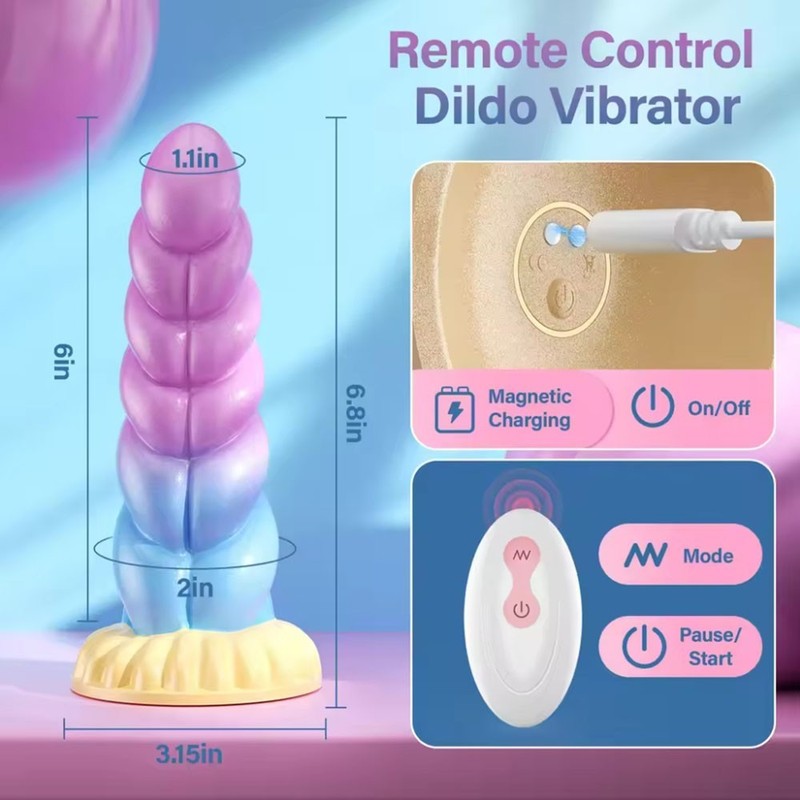 Realistic Dildo with Suction Cup 8 Vibration Modes Remote Control Penis Sex Toy gallery