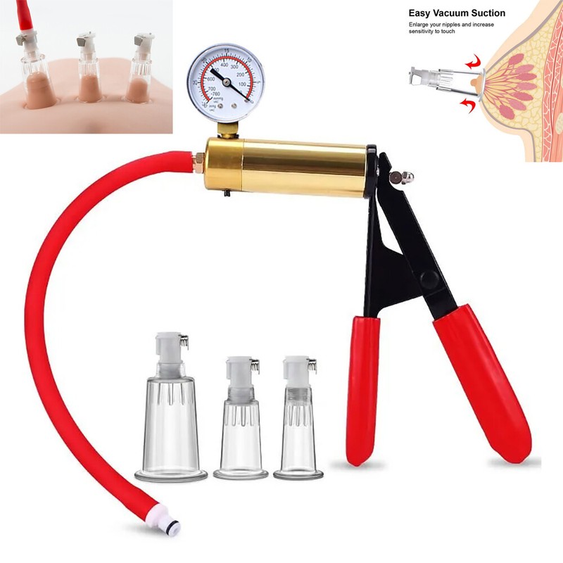 Clitoral Pussy Pump Pumping Cylinder Nipple Sucker Clit Enlarger Holds Suction