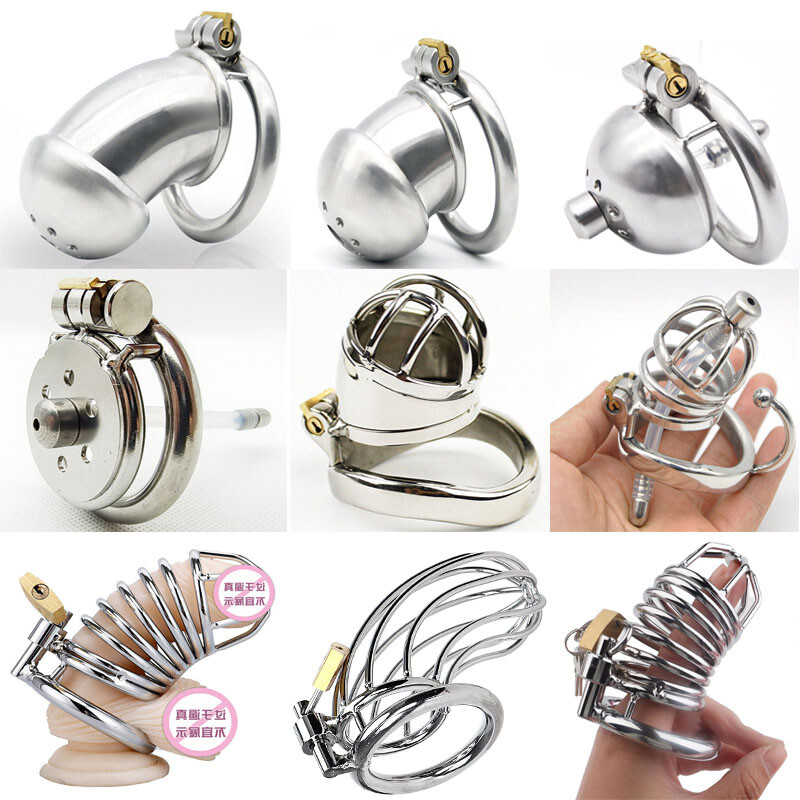 Men Chastity Device Penis Tube Plug Restraint Cock Cage Bondage Lock Sex Toys SM