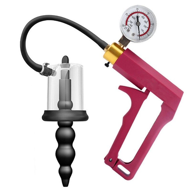 Anal Pump Cylinder with Stimulator Shaft Rosebud Pump Anal Masturbator Sex Toys