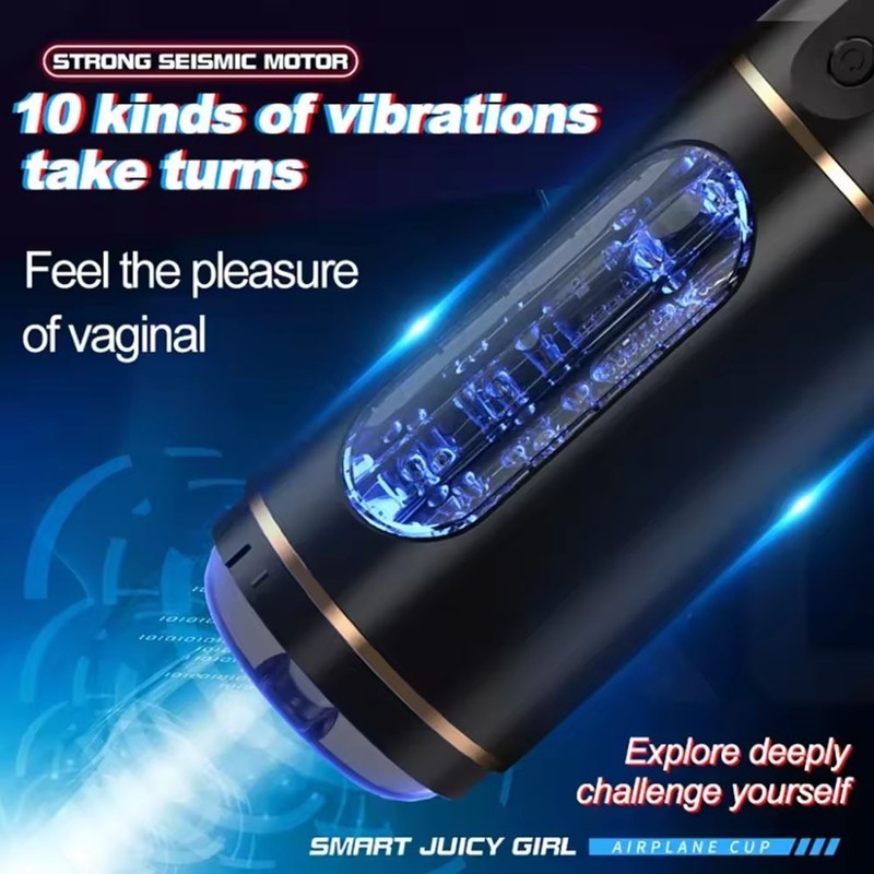 Male Masturbator Cup Sucking Vibrating Masturbation Machine Vagina Pusssy Blowjo gallery