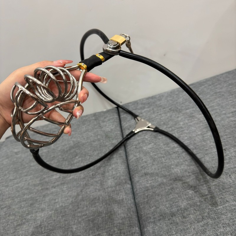 NEW Adjustable Male Chastity Belt Stainless Steel Chastity Cage Invisible Pants