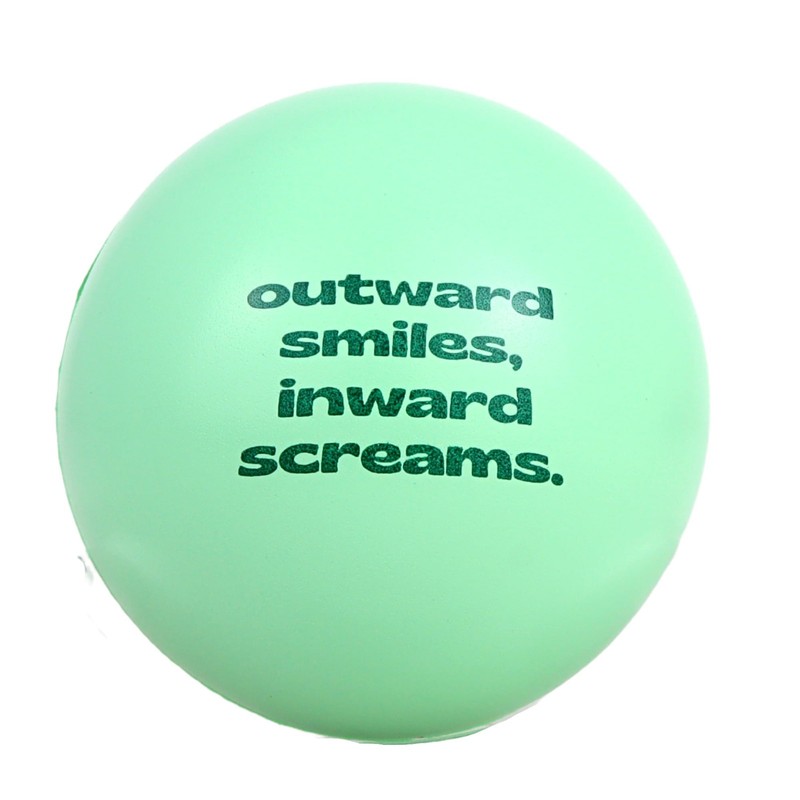 Needzo – Outward Smiles, Inward Screams Stress Ball Grip Small, Green