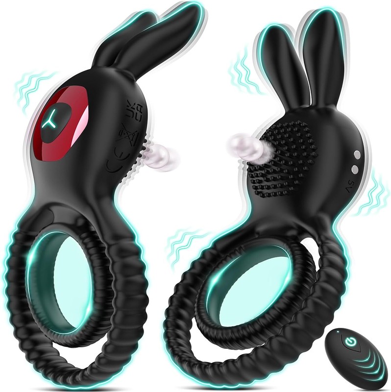 Vibrating Cock Ring Sex Toy – 4IN1 Penis Ring Vibrator Adult Toys