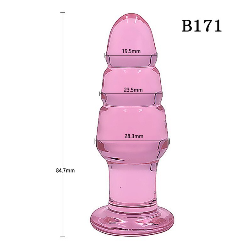 Adult Anal Glass Butt Plug Crystal Glass Anal Plug Dildo Anus Stimulator Sex Toy