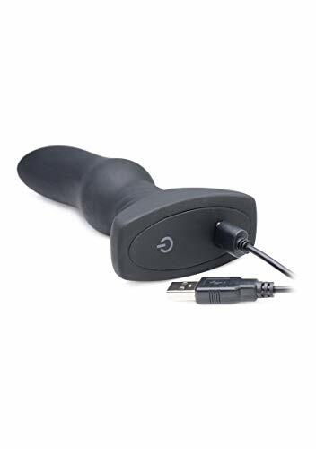 Rimmers AF934 Slim M Curved Rimming Plug with Remote Control, Black, 1 Count gallery