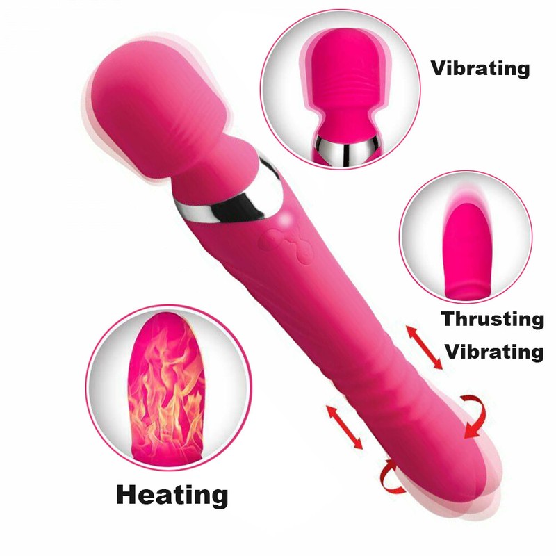 4IN1 XL Dildo Vibrator with 3 Thrusting Heating 3 Rotating Sex Toy for woman