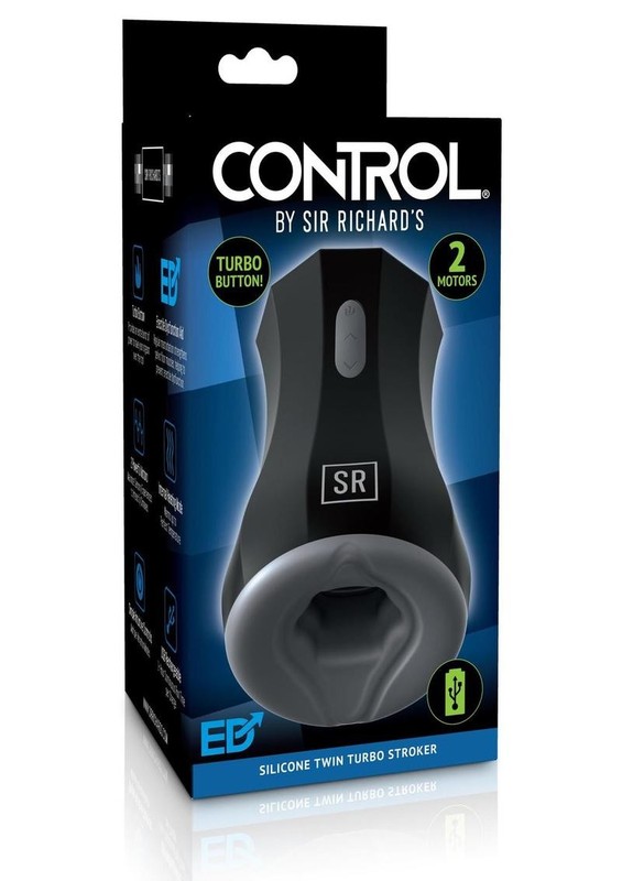 Sir Richard`s Control Rechargeable Vibrating Silicone Cock Ring – Black