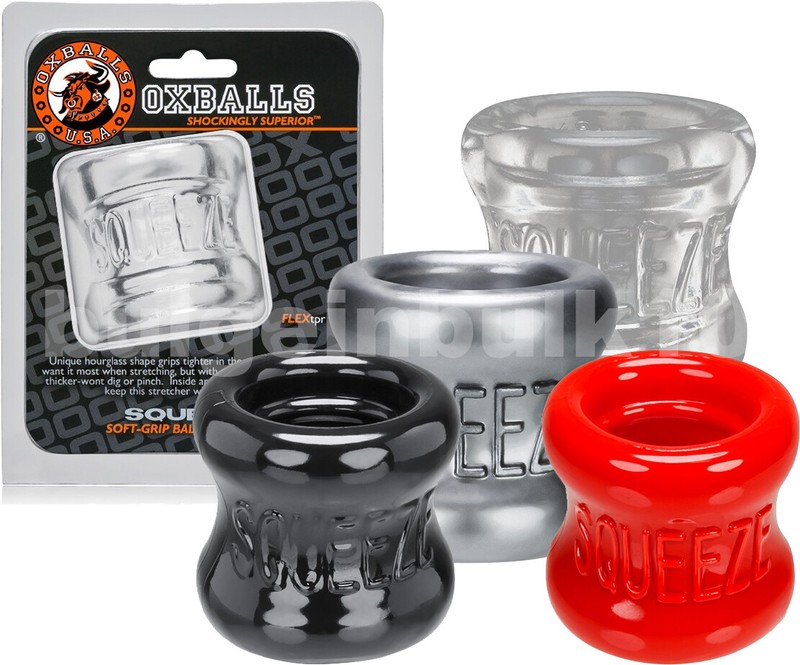 Oxballs Squeeze Ball Stretcher Soft Grip Scrotum Enhancement Ring - Choose Color gallery