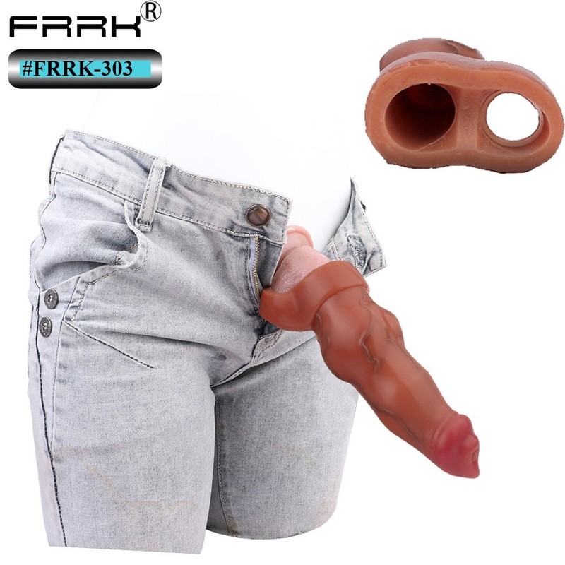 Knot Penis Sleeve Male Cock Enhance Enlargement Sheath Penis Extender Closed-end