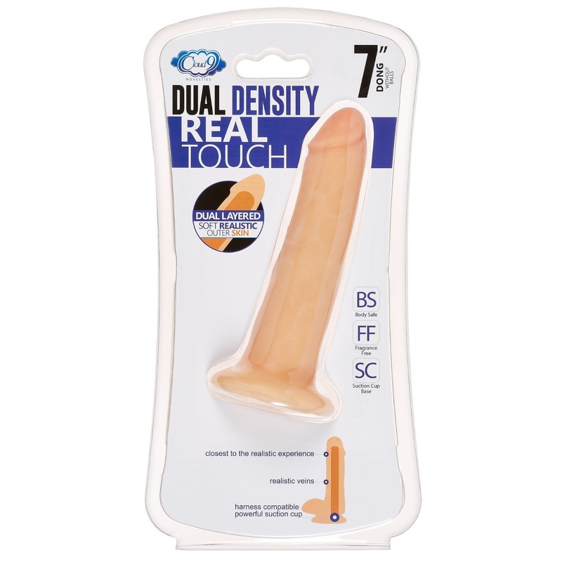 Cloud 9 Dual Density Dildo Touch 7 inches with No Balls Light, New