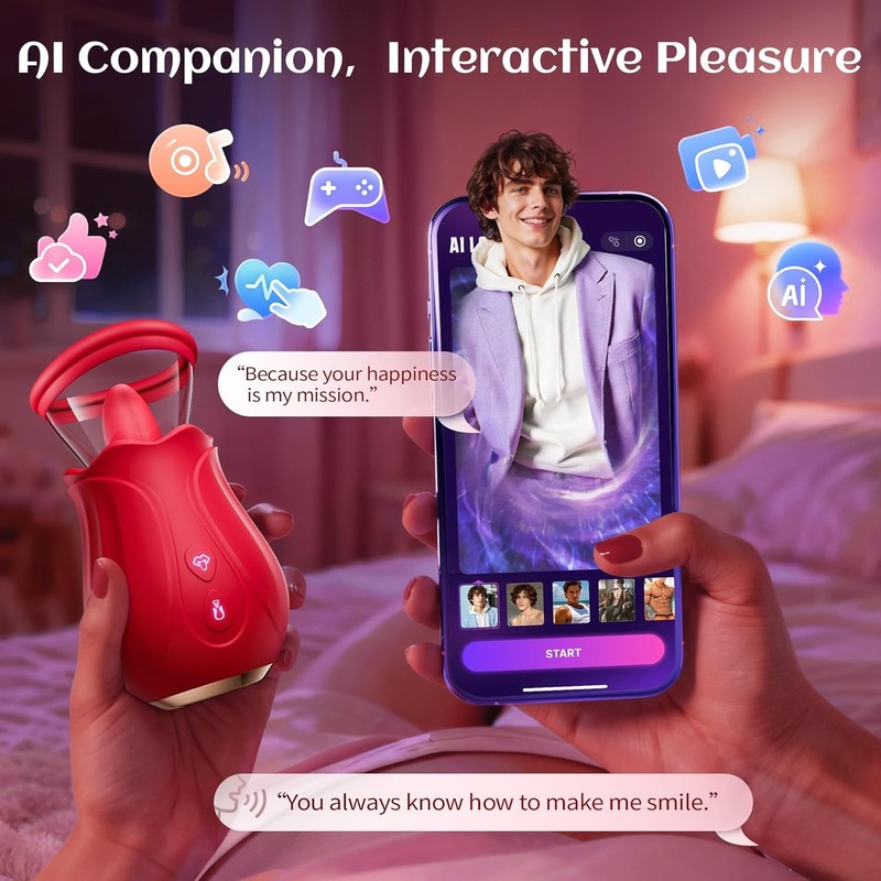 Vibrator Sex Toys Rose Toy - AI APP Adult Toys for Women with 7 Sucking gallery