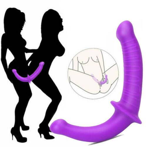 Silicone Bendable Strapless Strap-on Double End Dildo Sex-toys for-Women Lesbian gallery
