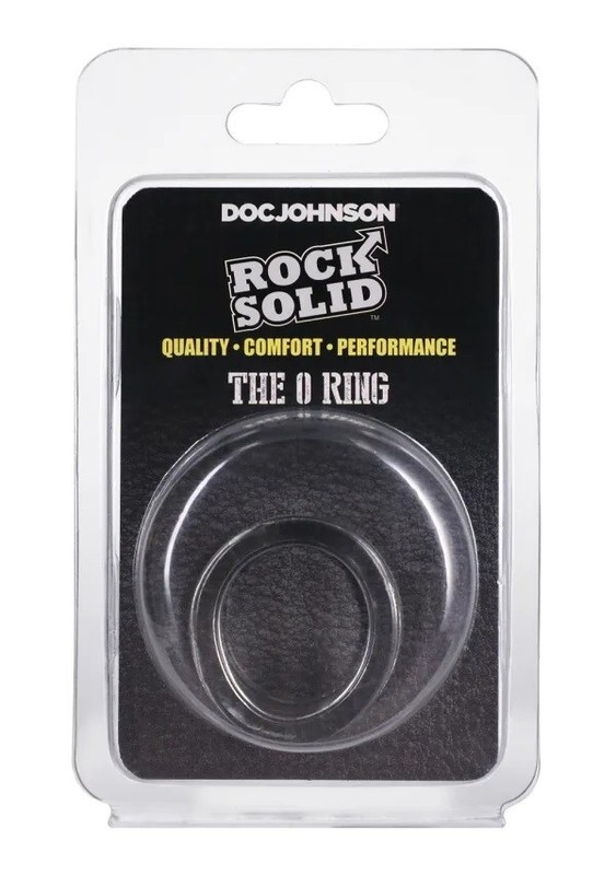 Doc Johnson Novelties Rock Solid Comfortable O Ring Clear, New