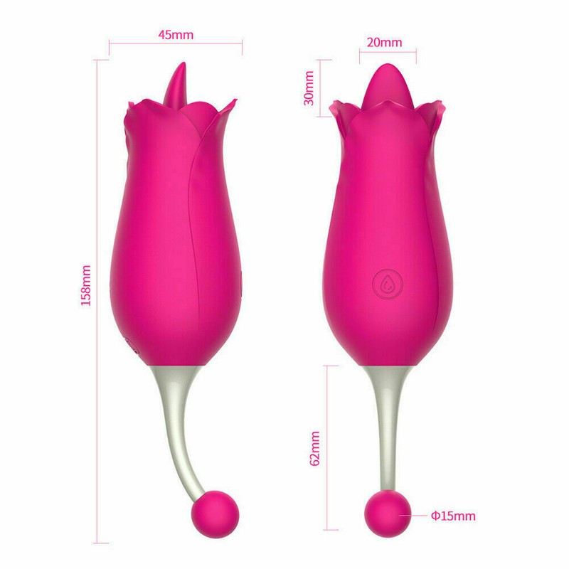 Red Electric Vibraging Clit G-Spot Simulator Vibrator Nipple Breast Massager gallery