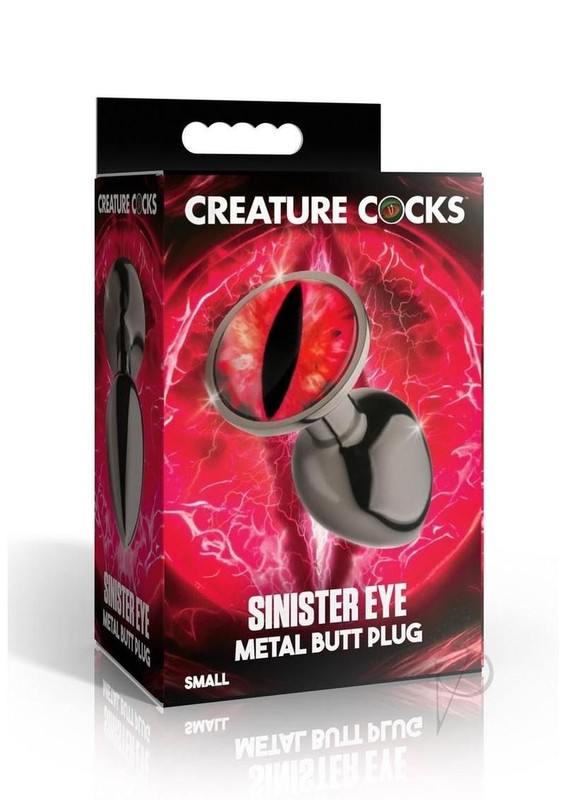 Creature Cocks Red Eye Metal Butt Plug – Small – Black/Red