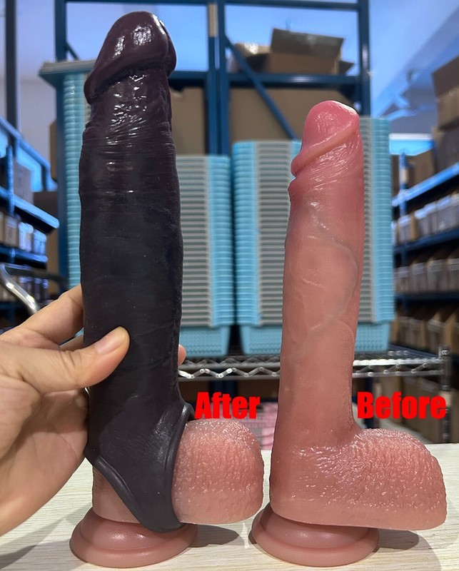 Huge Male Cock Girth Enlarger Enhancer Penis Extension Extender Sheath Sleeve