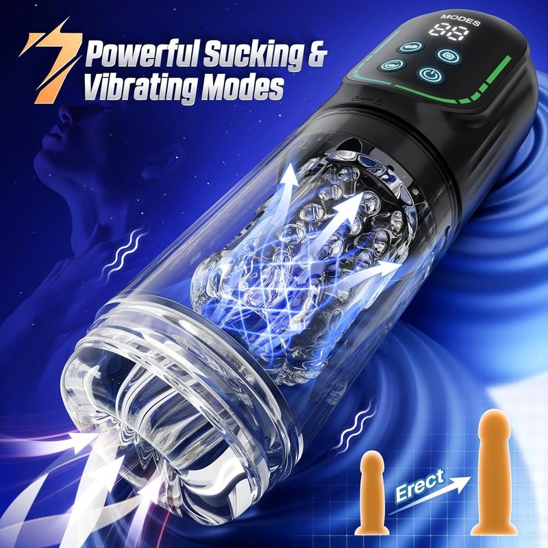 Male Masturbaters Automatic HandsFree Thrusting Cup Rotating Stroker Men Sex Toy gallery