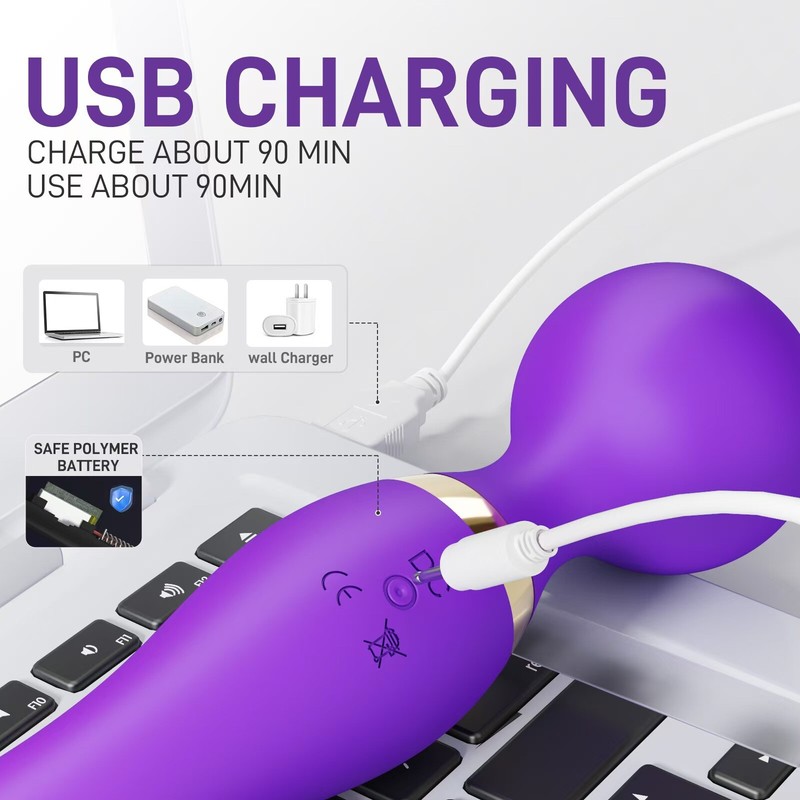 Multi-Speed Handheld Cordless Massager Wand Personal Full Body Massage Therapy gallery