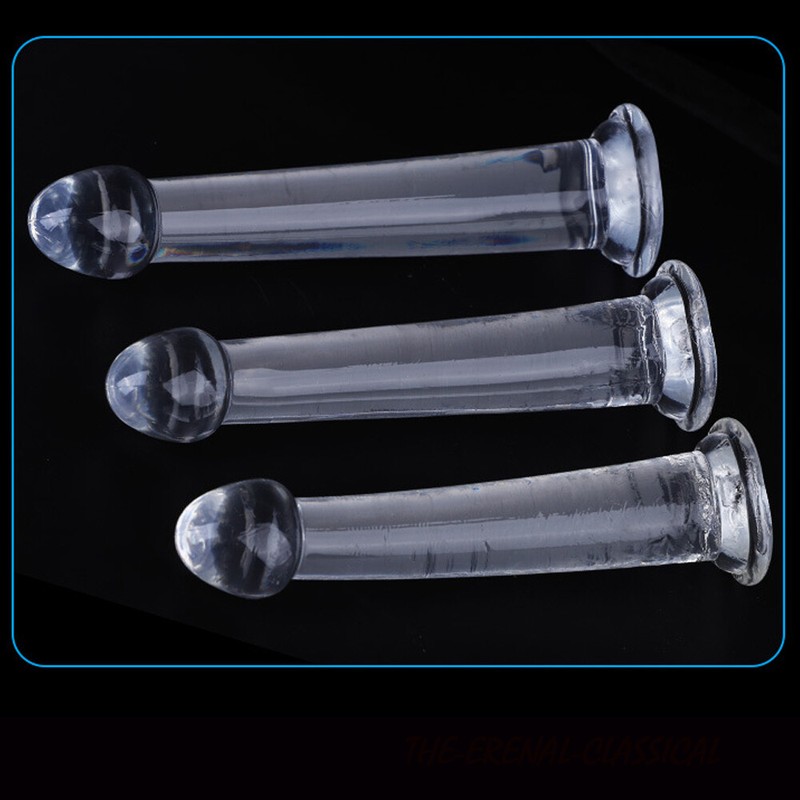 3 Sizes Transparent Anal Dildo Strap On Gode Realistic Penis Big Dick Sex Toys gallery