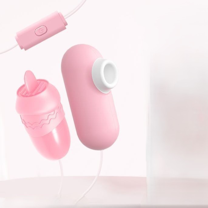 Automatic Licking Egg Vibrator with Suction, Silent Anal Massager Adult Sex Toy