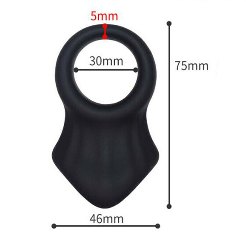 3in1 Soft Silicone Scrotum Testicle Squeeze Ring Ball Stretcher Enhancer for Men gallery