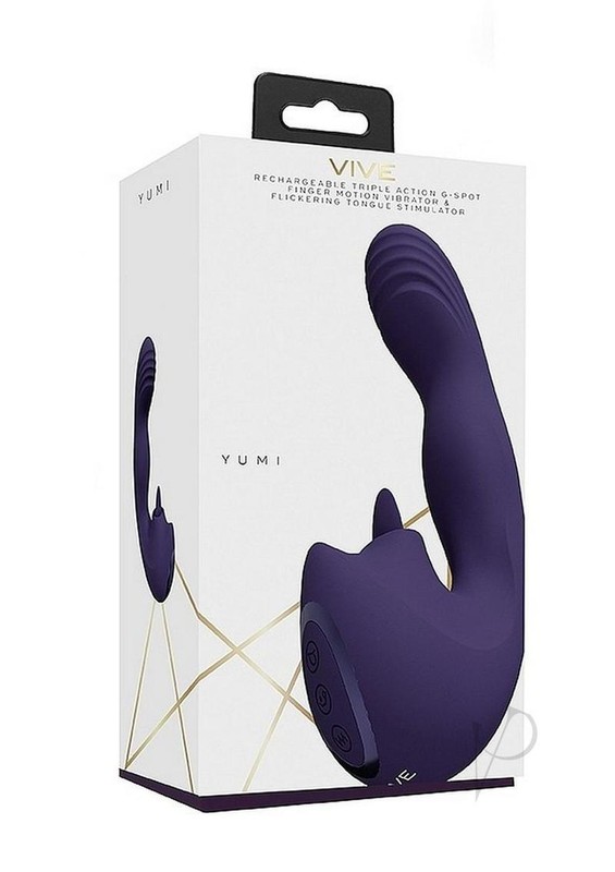 Vive YUMI Rechargeable Silicone Triple Motor G-Spot Finger Motion Vibrator –