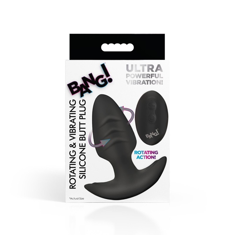 Rotating and Vibrating Silicone Butt Plug