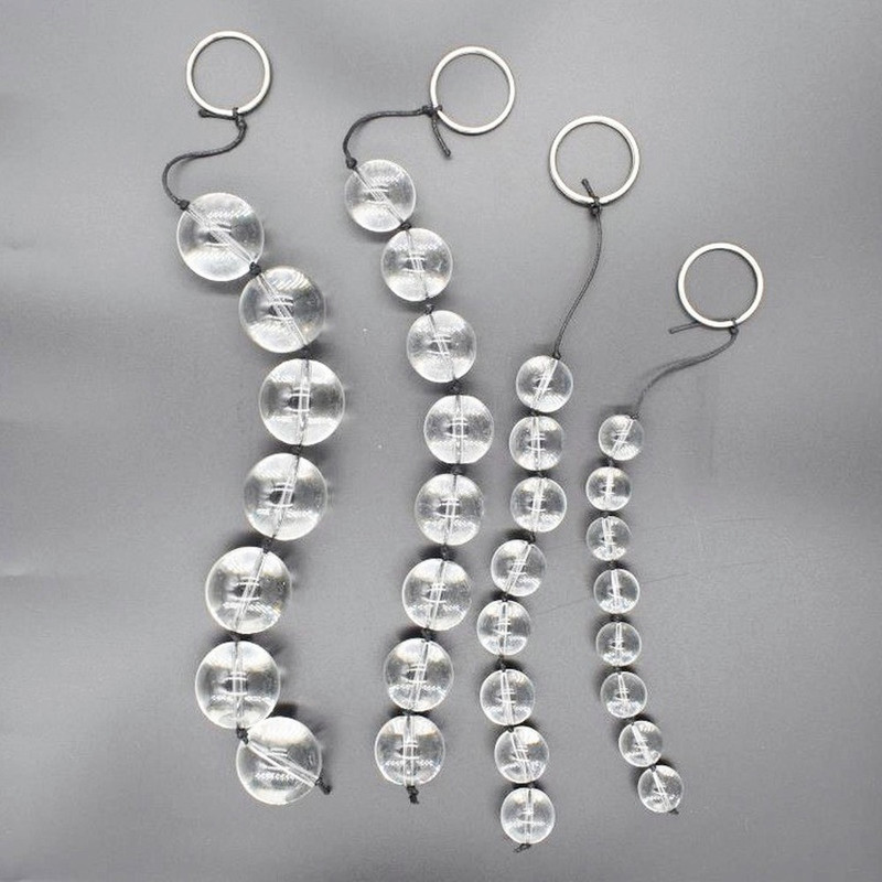Glass Anal Beads Vaginal Balls Anal Plug Butt Sex Toys Chain Bead Sex Game BDSM