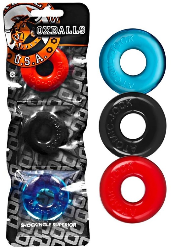 Oxballs Ringer Donut Cock Rings Set ATOMIC JOCK Sex Toys for Men Enlarger 3pc gallery