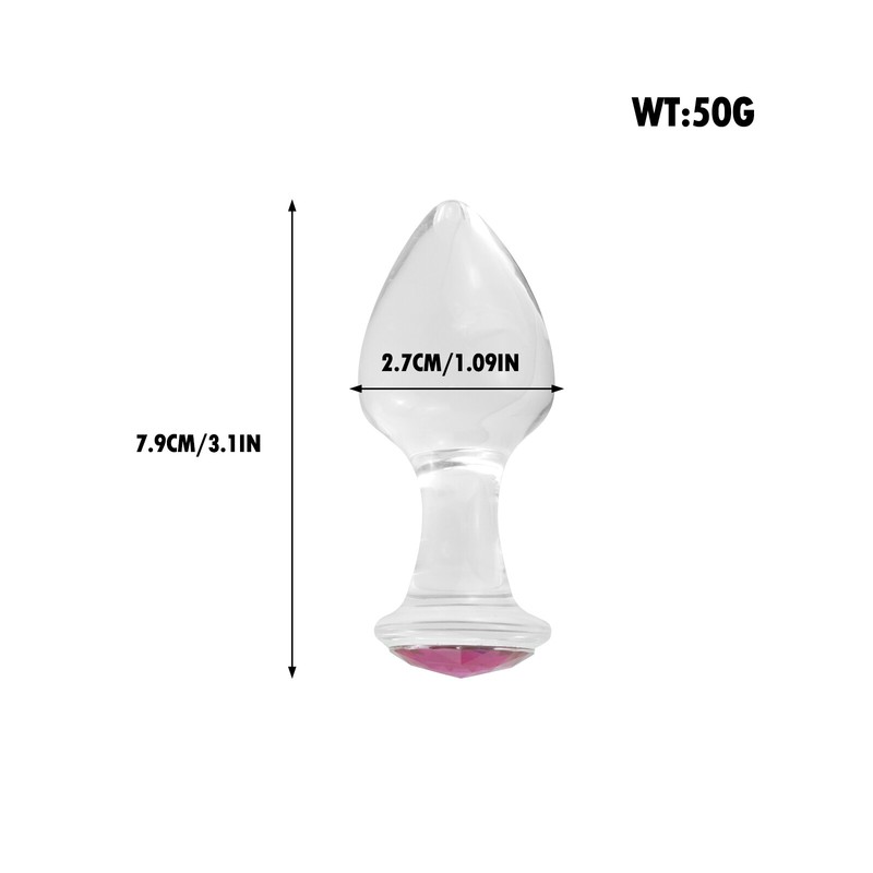 1 / 3 Piece Glass Anal Training Starter Kits Beginner Anal Trainer Butt Plug Set