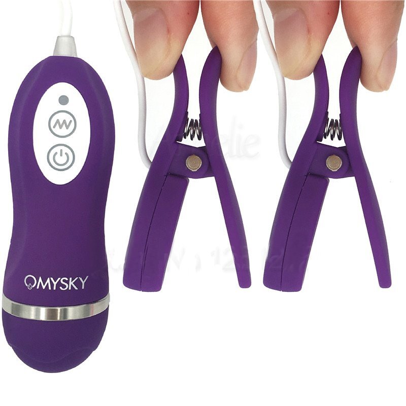 Vibrating Breast Nipple Clamps Clit Clip SM Bondage Sex-toys for Couple Women gallery