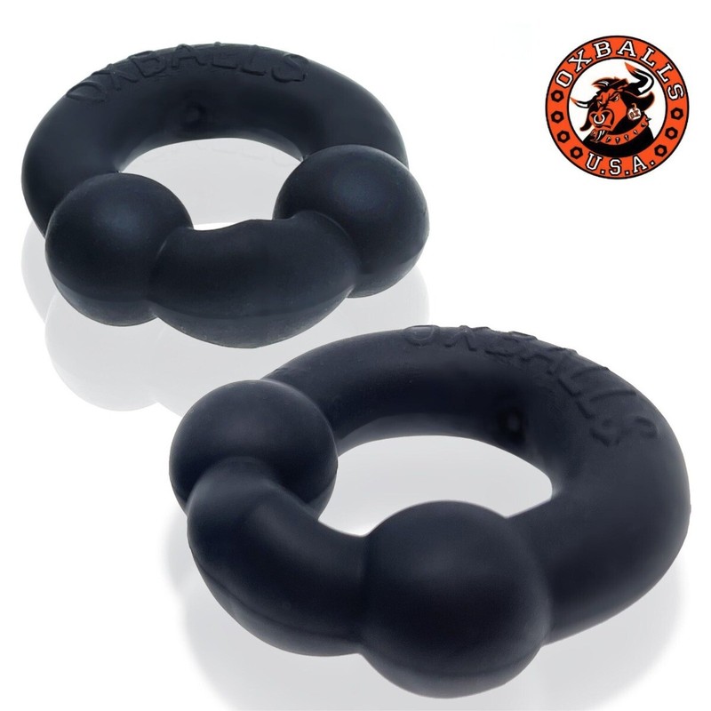 Oxballs Ultra Balls 2-Pack Male Penis Enhancer Cock Ring Set Night Edition