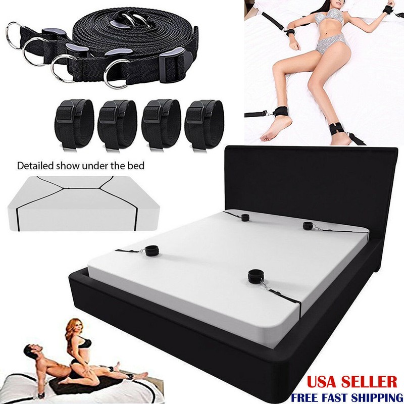 Bed-Bondage-Set-Restraint-Harness-Kit-Fetish-DBSM-Sex-Toy-Adult-Couple-SM-Slave