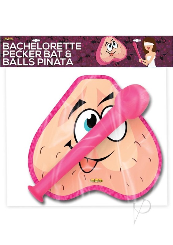 Bachelorette Pecker Bat and Balls Pinata Combo – Pink