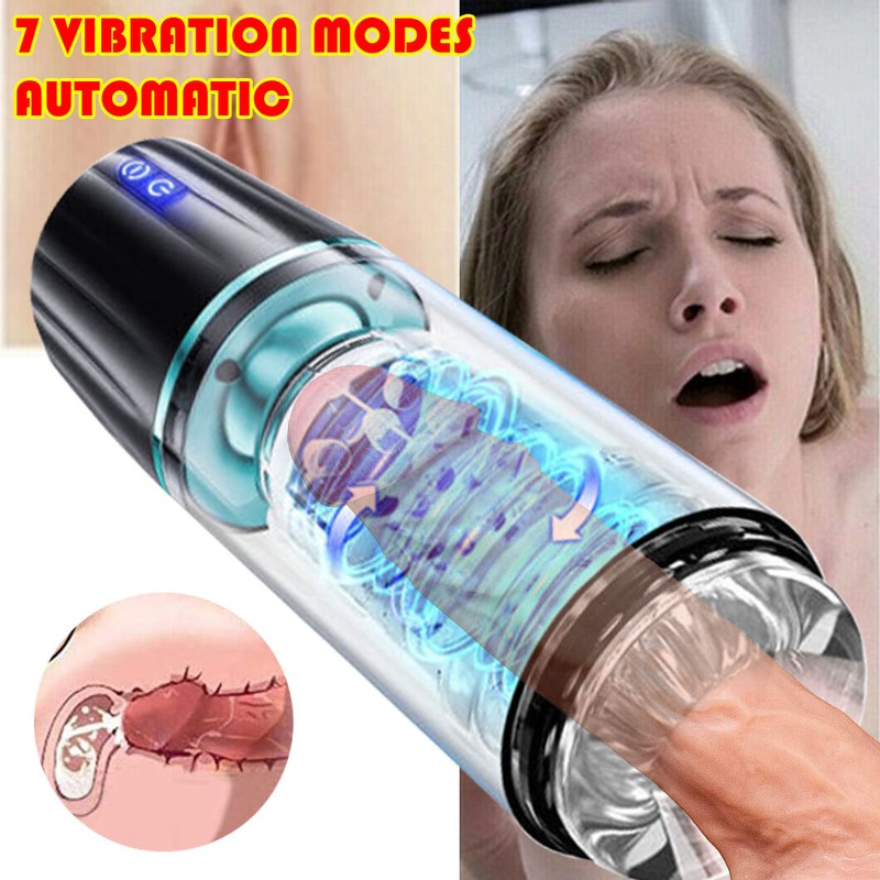 Male Masturbaters Automatic Rotating Thrusting Stroker Pocket Pussy Sex Toy Men