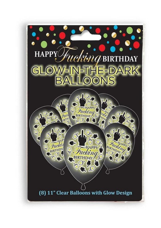 Happy F'ing Birthday Glow In The Dark Ballons