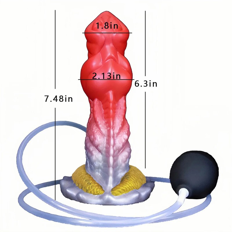 New Monster Squirting Dildo Silicone Ejaculation Luminous Penis ButtPlug Sex Toy