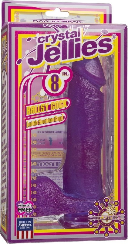 Realistic 8 Inch Purple Cock with Strong Suction Cup Base for Hands Free Play gallery