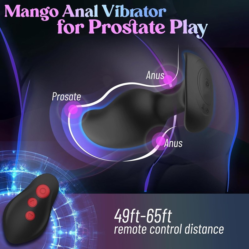 Vibrating Butt Plug Prostate Massager with Remote Control and 8 Vibrating Modes gallery