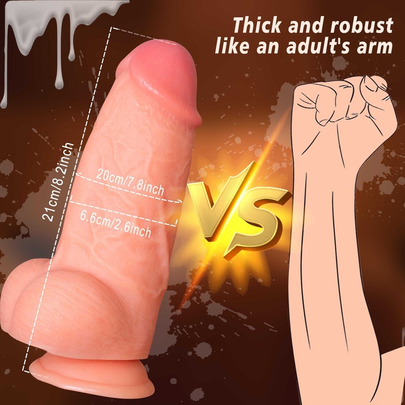 Huge Big Realistic Dildo Wide Thick Big Penis Dong Anal G-spot Sex Toy for Women gallery