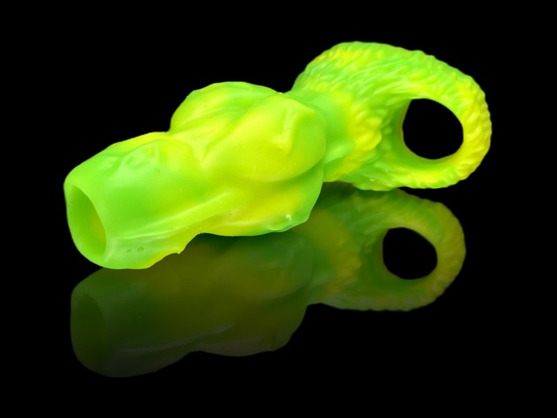 Fantasy Werewolf Silicone Sleeve Handmade Platinum Enlarger Cock Ring 2 Sizes gallery