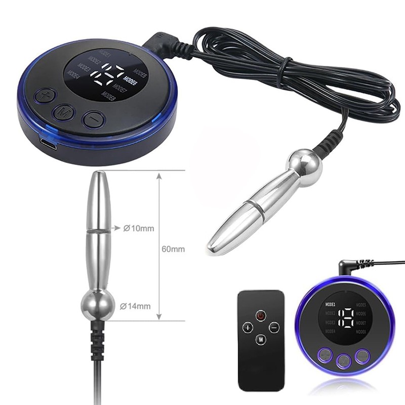 Male Electric E-Stim Stainless Steels Anal Prostate Shock Massager Plug for Men gallery