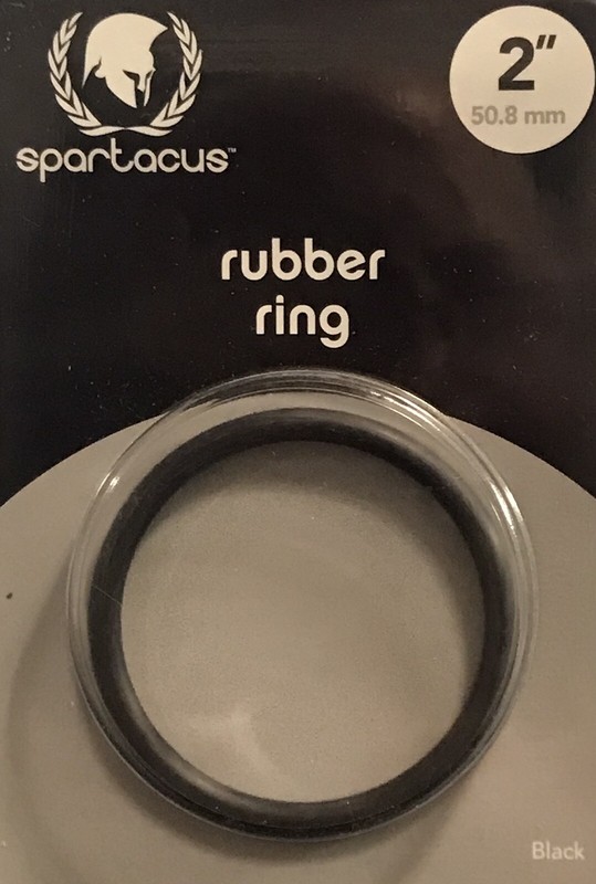 Rubber Cock Ring  2 Inch Diameter Black - Spartacus Prolong your Erection
