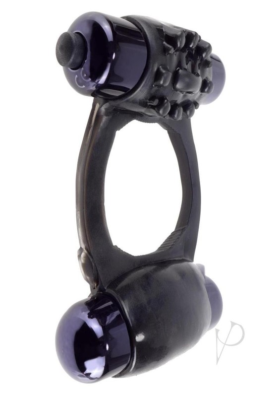 Fantasy C-Ringz Duo-Vibrating Super Cock Ring with Bullets - Black gallery