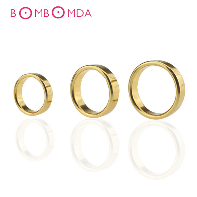 Male Penis Ring Stainless Steel Cock Ring Male Sex Toys For Stronger Erection gallery