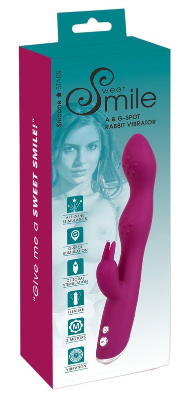 Sweet Smile DOUBLE VIBRATOR Clit Point A&G Spot RABBIT VIBRATOR Female Sextoy gallery